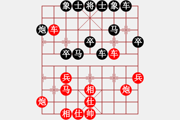 象棋棋譜圖片：wozaifei(1段)-勝-老廉頗(3段) - 步數(shù)：30 