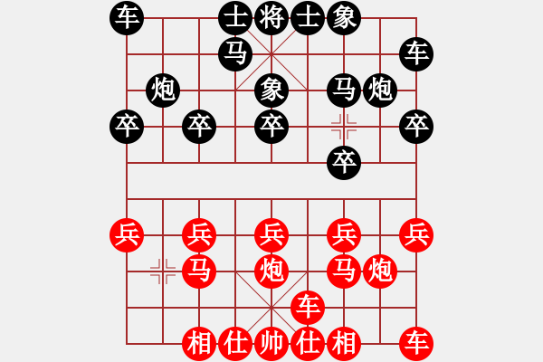 象棋棋谱图片：横才俊儒[红] -VS- 金刚[黑] - 步数：10 