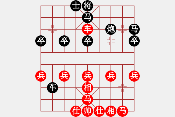 象棋棋譜圖片：過宮炮對(duì)車1進(jìn)1 炮二進(jìn)一 - 步數(shù)：34 