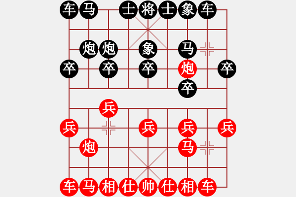 象棋棋谱图片：金松       先和 庄玉庭     - 步数：10 