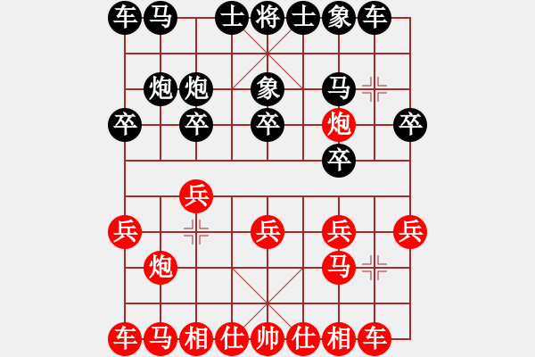 象棋棋譜圖片：金松       先和 莊玉庭     - 步數(shù)：10 