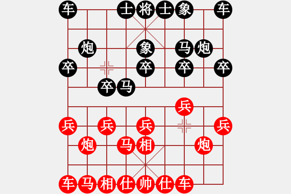 象棋棋譜圖片：張樹林[神1-1] 先負 趙和平[神1-1]  - 步數(shù)：10 