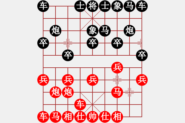 象棋棋譜圖片：金鉤炮先勝一棵松：捉馬壓馬得子沉炮 破象塞炮借帥絕殺 - 步數(shù)：10 