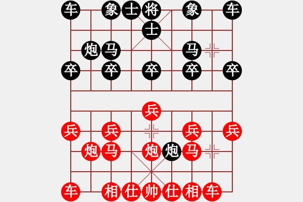 象棋棋谱图片：张婷 先和 李丹阳 - 步数：10 