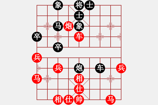 象棋棋譜圖片：3301局 A35-飛相對(duì)右過(guò)宮炮-旋風(fēng)九專(zhuān)雙核 紅先和 小蟲(chóng)引擎25層 - 步數(shù)：40 