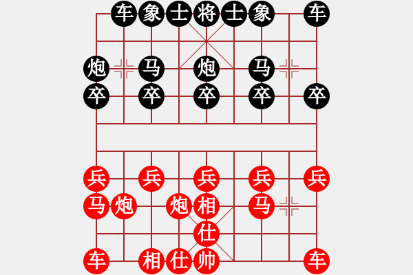 象棋棋谱图片：王跃飞     先和 阎文清     - 步数：10 