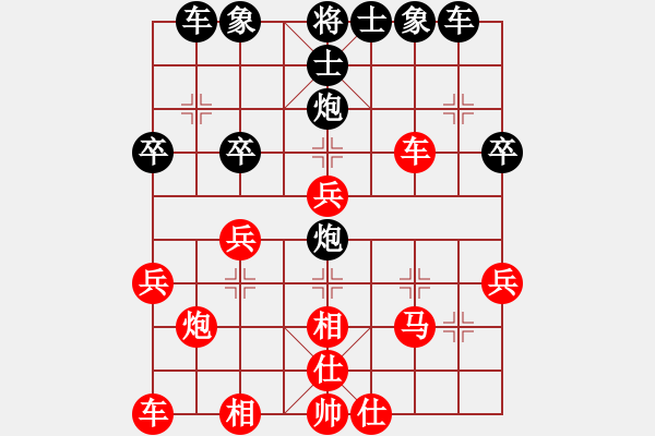 象棋棋譜圖片：葬心紅勝13886835198【順炮橫車對緩開車】 - 步數：30 