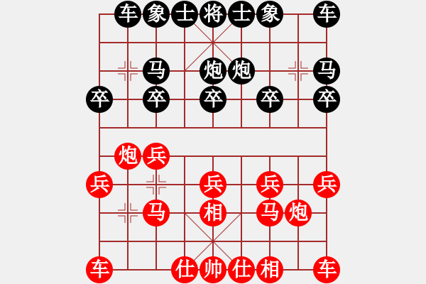 象棋棋谱图片：柳大华     先和 杨官璘     - 步数：10 