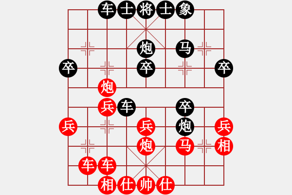 象棋棋譜圖片：wxxyitian(8段)-負(fù)-你心唯一(7段)中炮七路馬對屏風(fēng)馬 紅左馬盤河 - 步數(shù)：30 