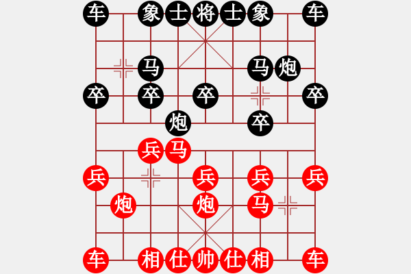 象棋棋谱图片：文莱 庄力铭 和 加西 顾亿庆 - 步数：10 