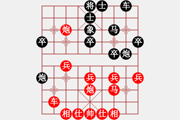 象棋棋譜圖片：象棋兵法之二屏風(fēng)馬篇：中炮進(jìn)七兵對(duì)屏風(fēng)馬(06) - 步數(shù)：27 