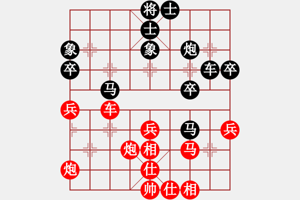 象棋棋譜圖片：二流棋手(4段)-和-森林臥虎(2段) - 步數(shù)：50 