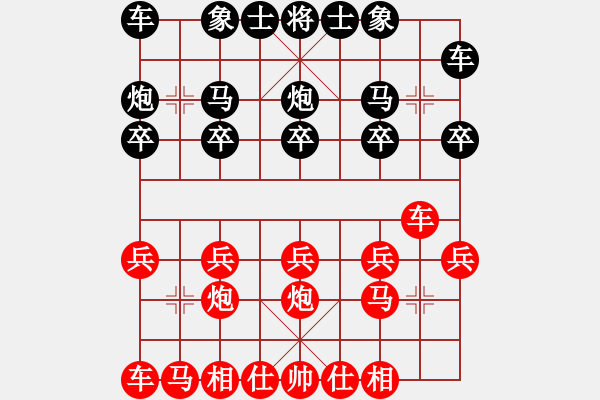 象棋棋譜圖片：cw63524紅負(fù)葬心【順炮直車對(duì)橫車 紅巡河車】 - 步數(shù)：10 