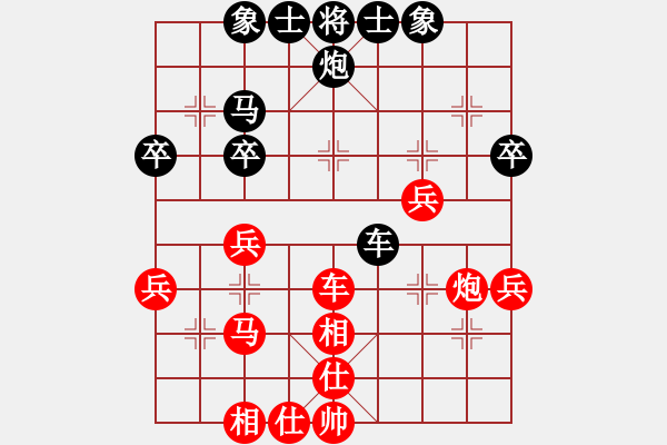 象棋棋谱图片：河南省 张一星 胜 河北省 王乔 - 步数：40 