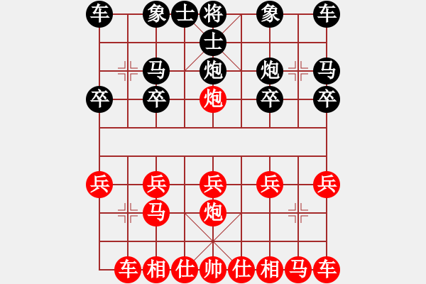 象棋棋譜圖片：負(fù)分太后 魚[紅] -VS- 知足常樂[黑] - 步數(shù)：10 