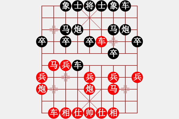 象棋棋谱图片：17第3届傅山杯第3轮 马慧城 胜 王彦 - 步数：20 