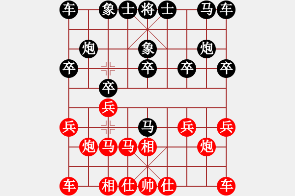 象棋棋譜圖片：哪里去(1段)-和-mmttmmbbmm(3段) - 步數(shù)：10 