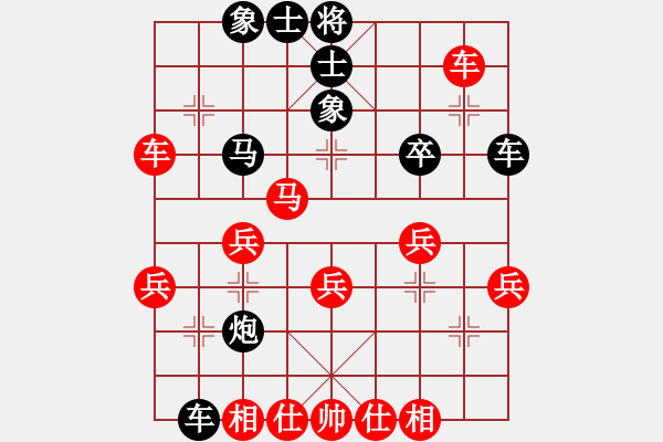 象棋棋譜圖片：℡花褲衩╮[紅] -VS- 兩頭蛇[黑] - 步數(shù)：40 