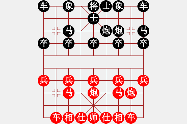 象棋棋譜圖片：中炮對(duì)補(bǔ)士（我先勝舊中象校尉） - 步數(shù)：10 