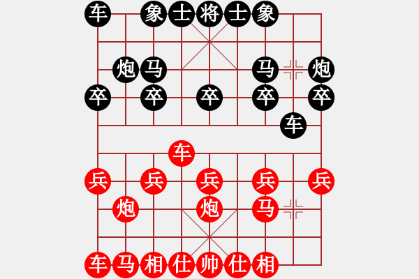 象棋棋譜圖片：一歲女孩中炮先勝免費(fèi)旋風(fēng)特級(jí)大師三步虎 - 步數(shù)：10 