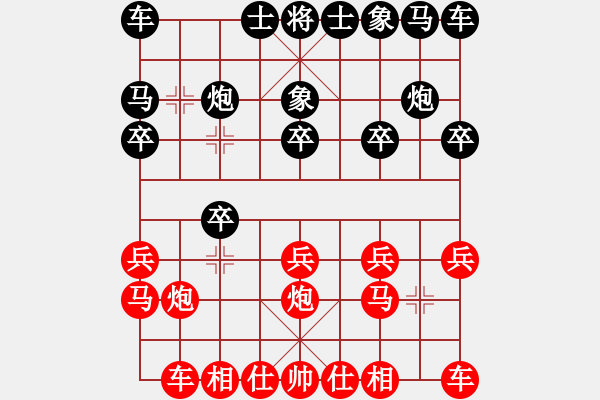 象棋棋譜圖片：勝低六成贏(3段)-勝-綽號(hào)無名(5段) - 步數(shù)：10 