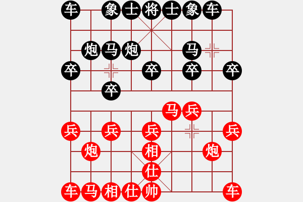 象棋棋譜圖片：國(guó)際老侍(6段)-勝-金蛇狂舞畢(5段) - 步數(shù)：10 