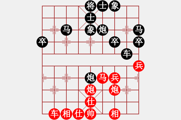 象棋棋譜圖片：【中】醉棋渡河[紅] -VS- （中）風(fēng)雨無(wú)阻[黑] - 步數(shù)：40 