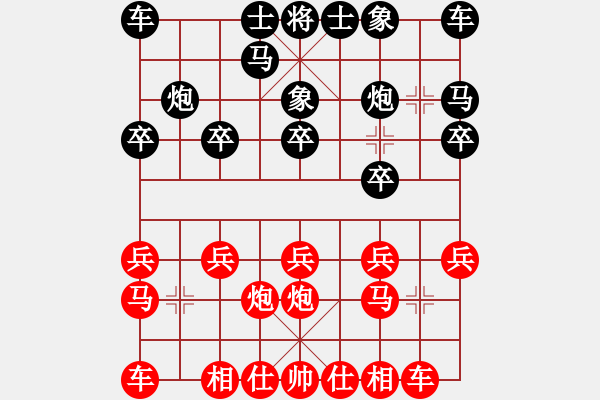 象棋棋譜圖片：嘴角揚(yáng)揚(yáng)[50129759] -VS- 忍讓是福丶[1812324873] - 步數(shù)：10 