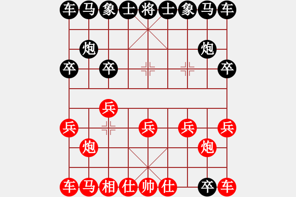 象棋棋譜圖片：1 - 步數(shù)：10 