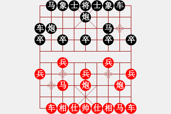 象棋棋譜圖片：12129局 E06-仙人指路對(duì)進(jìn)右馬-旋九專雙核-入門 紅先和 小蟲引擎24層 - 步數(shù)：10 