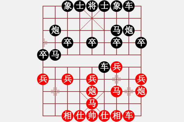 象棋棋譜圖片：煤礦開(kāi)灤股份隊(duì) 謝業(yè)枧 和 浦東花木廣洋隊(duì) 林宏敏 - 步數(shù)：20 