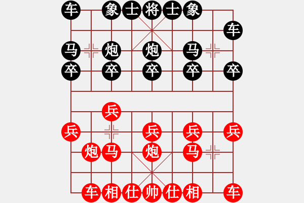 象棋棋谱图片：张明忠     先和 郭家兴     - 步数：10 