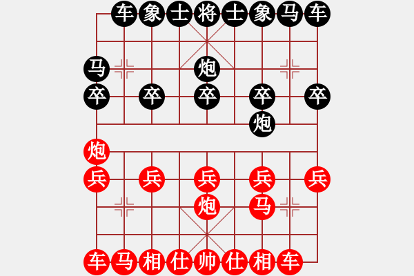 象棋棋譜圖片：巡河炮實(shí)戰(zhàn)速勝棋譜（二） - 步數(shù)：10 