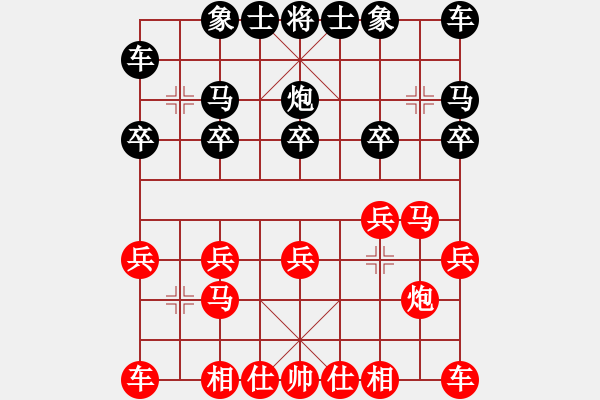 象棋棋譜圖片：大命人[-] -VS- 橫才俊儒[292832991] - 步數(shù)：10 