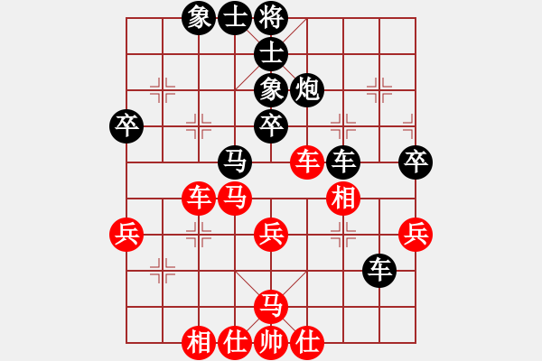 象棋棋譜圖片：雙方棋力評(píng)測(cè)均為6級(jí) - 步數(shù)：40 