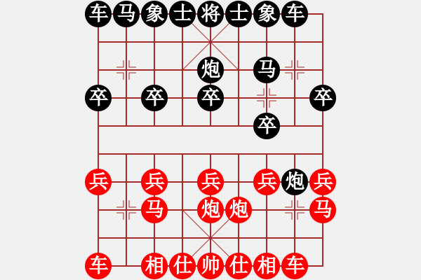 象棋棋谱图片：杏花村牧童(9星)-和-岁月如歌(9星) - 步数：10 