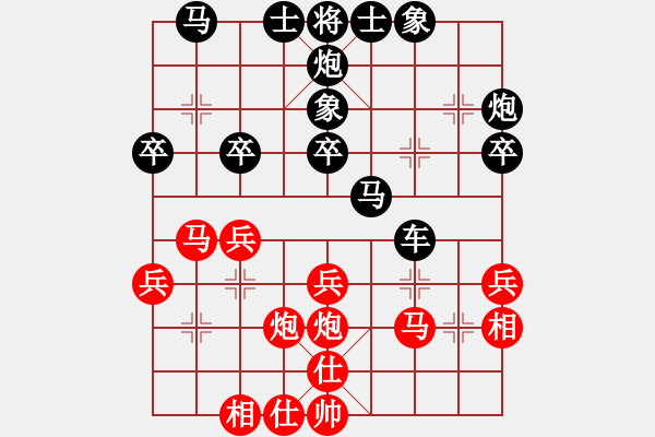 象棋棋譜圖片：1 - 步數(shù)：30 