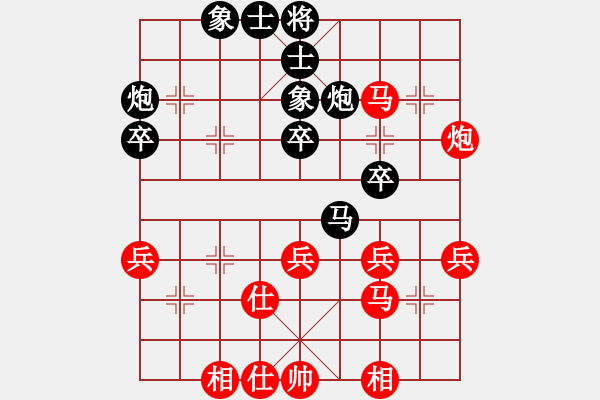 象棋棋譜圖片：陳信安     先負(fù) 楊德琪     - 步數(shù)：40 