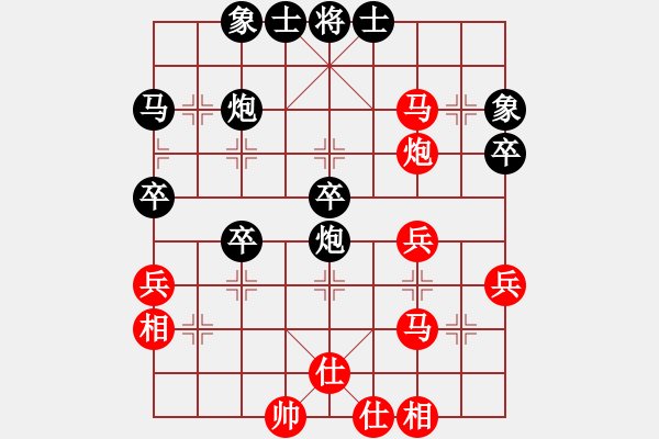 象棋棋譜圖片：迷于象棋(9級)-負(fù)-牛躍(2段) - 步數(shù)：40 