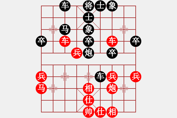 象棋棋譜圖片：邊馬左橫車對(duì)正馬正士（二） - 步數(shù)：33 