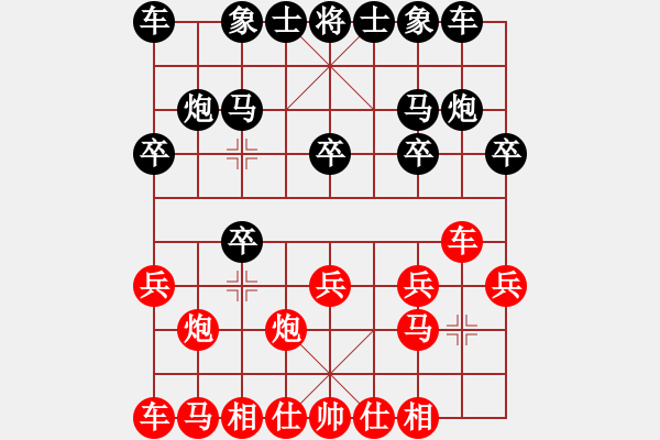 象棋棋譜圖片：Qua Cung Phao . Hau C3 .1 - 步數(shù)：10 