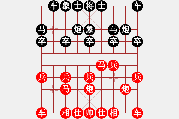 象棋棋譜圖片：進兵對進邊馬（轉(zhuǎn)57炮對單提馬） zzbdwm勝 - 步數(shù)：10 