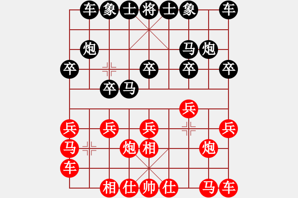 象棋棋譜圖片：有意思(日帥)-和-龍城無名子(日帥) - 步數(shù)：10 