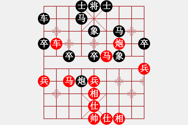 象棋棋譜圖片：葬心紅勝szq2518523【仙人指路對(duì)卒底炮】 - 步數(shù)：40 