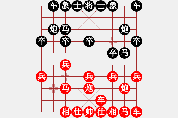 象棋棋譜圖片：行者必達[紅] -VS- 一般[黑] - 步數：10 