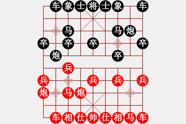 象棋棋谱图片：广东 吕钦 和 北京 张强 - 步数：10 