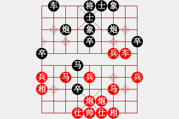 象棋棋譜圖片：弈林軍(9星)-和-十九級(jí)臺(tái)風(fēng)(北斗) 對(duì)三兵第8手是大局極強(qiáng)下法?。。?！深邃??！ - 步數(shù)：40 