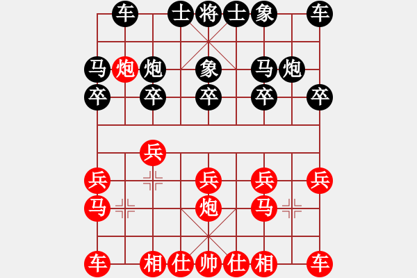 象棋棋譜圖片：對 黑 邊馬急出車 炮八進(jìn)五 - 步數(shù)：10 