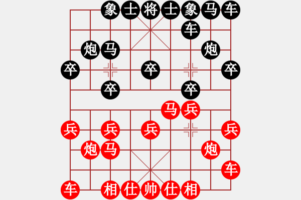 象棋棋谱图片：问天vs蒋川 - 步数：10 