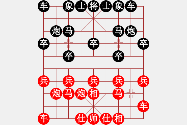 象棋棋譜圖片：【過宮炮對進(jìn)左馬】【移星換斗聯(lián)眾對弈集錦之五】mi[紅] -VS- 我怕誰[黑] - 步數(shù)：10 